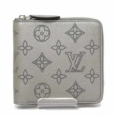 Pre-owned Louis Vuitton Mahina Silver Mahina Leather Wallet (bi-fold) ()