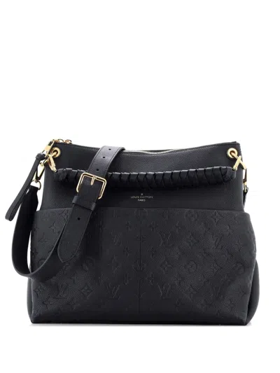 Pre-owned Louis Vuitton Maida Handbag Monogram Empreinte Leather Hobo Bag In Black