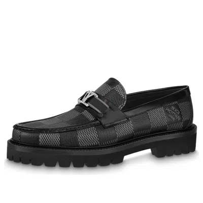 Louis Vuitton Major Loafers 'grey Black Plaid' In Multi