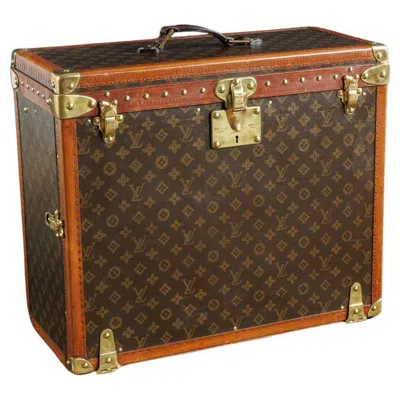 Pre-owned Louis Vuitton Malle De Voyage Personnalisées. Paris Late 1940s In Brown