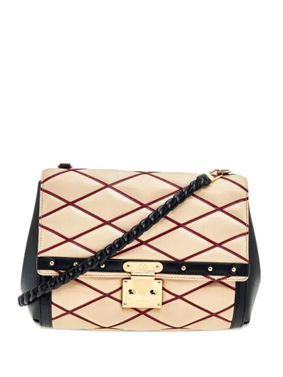 Pre-owned Louis Vuitton Malletage Pochette Shoulder Bag In Neutral