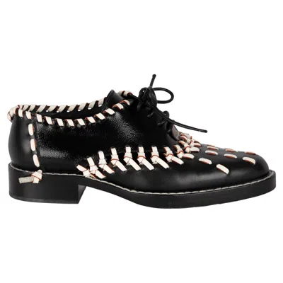 Pre-owned Louis Vuitton Manga Braided Oxford Shoes In Black