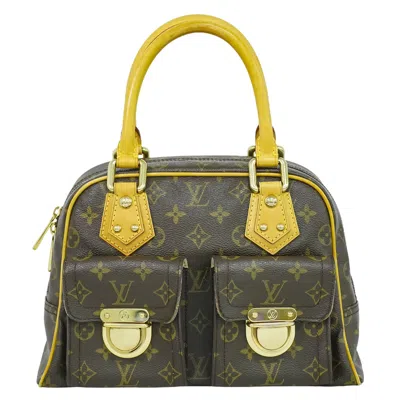 Pre-owned Louis Vuitton Manhattan Pm Canvas Handbag () In Brown