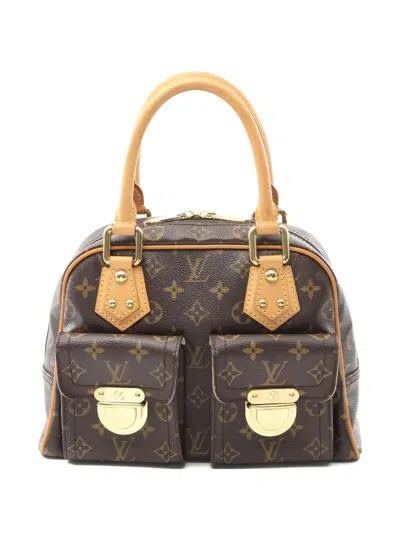 Pre-owned Louis Vuitton Manhattan Pm Handbag In Brown
