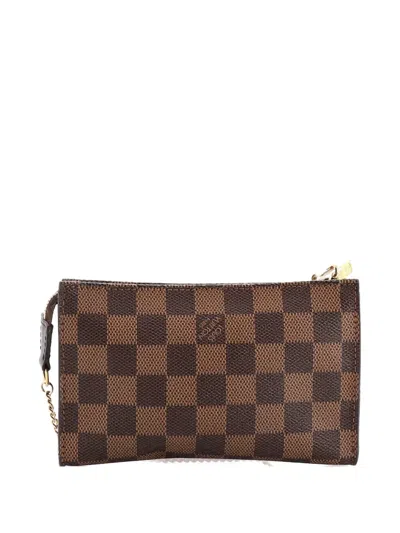 Pre-owned Louis Vuitton Marais Bucket Zip Damier Pouch In Brown