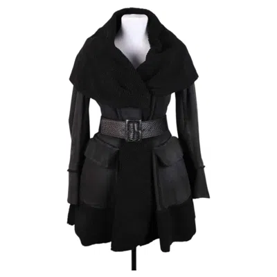 Pre-owned Louis Vuitton Marc Jacobs Fw 2006 Shearling Coat In Black