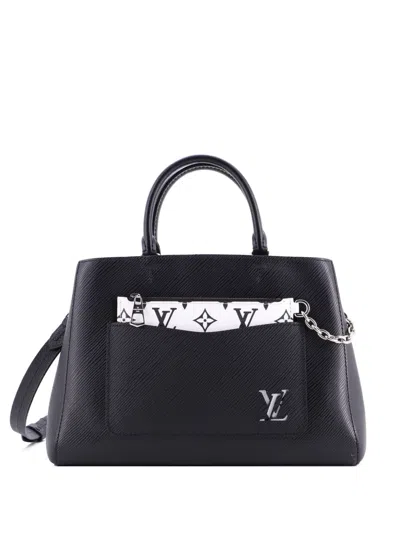 Pre-owned Louis Vuitton Marelle Epi Leather Mm Tote Bag In Black