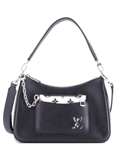 Pre-owned Louis Vuitton Marelle Handbag Epi Leather Hobo Bag In Black