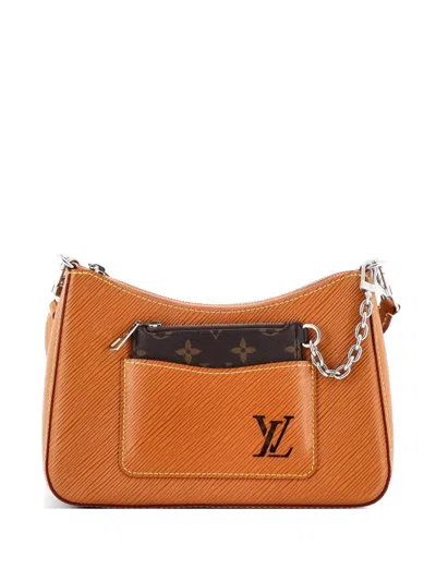 Pre-owned Louis Vuitton Marelle Handbag Epi Leather Hobo Bag In Brown