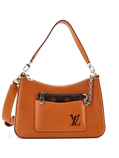 Pre-owned Louis Vuitton Marelle Handbag Epi Leather Hobo Bag In Brown