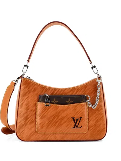 Pre-owned Louis Vuitton Marelle Handbag Epi Leather Hobo Bag In Brown
