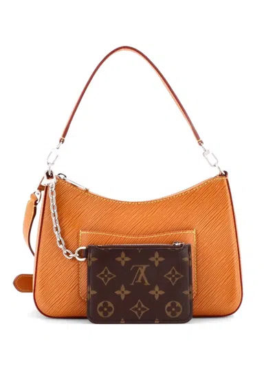 Pre-owned Louis Vuitton Marelle Handbag Epi Leather Hobo Bag In Brown