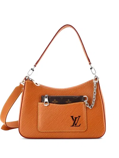 Pre-owned Louis Vuitton Marelle Handbag Epi Leather Hobo Bag In Brown