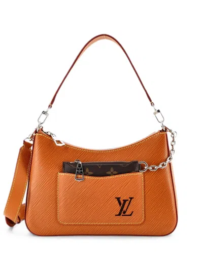 Pre-owned Louis Vuitton Marelle Handbag Epi Leather Hobo Bag In Brown