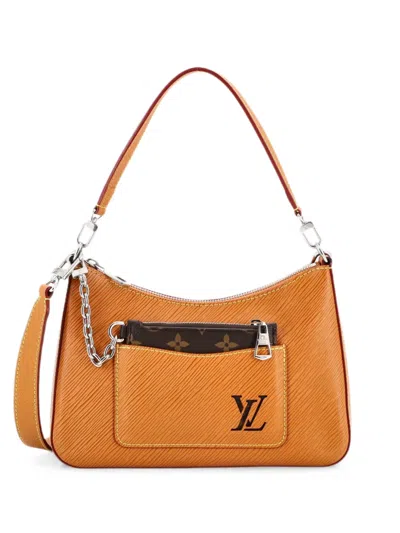 Pre-owned Louis Vuitton Marelle Handbag Epi Leather Hobo Bag In Brown