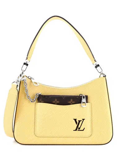 Pre-owned Louis Vuitton Marelle Handbag Epi Leather Hobo Bag In Yellow