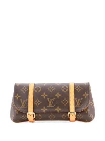 Pre-owned Louis Vuitton Marelle Waist Bag Monogram Canvas Belt Bag In Brown