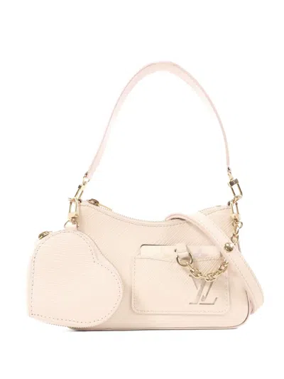 Pre-owned Louis Vuitton Marellini 2 Way Épi Leather Shoulder Bag In Neutral