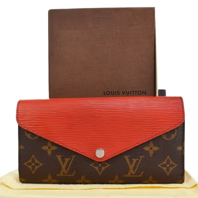 Pre-owned Louis Vuitton Marie Brown Canvas Wallet  ()