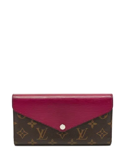 Pre-owned Louis Vuitton Marie-lou Monogram Leather Wallet In Pink