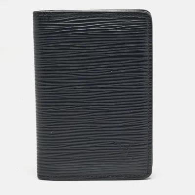 Pre-owned Louis Vuitton Marine Blue Epi Leather Pocket Organiser