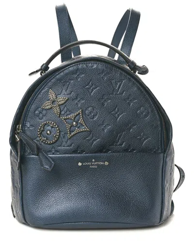 Pre-owned Louis Vuitton Marine Monogram Empreinte Leather Pins Sorbonne Backpack  (authentic Pre-loved)