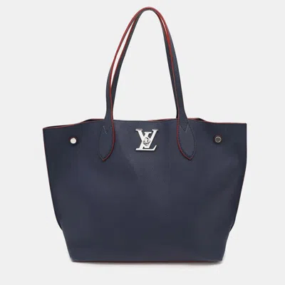 Pre-owned Louis Vuitton Rock Me Go Marine Rouge Grained Calf Leather Bag