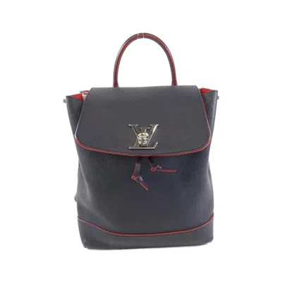 Pre-owned Louis Vuitton Marine Rouge Leather Backpack () In Red