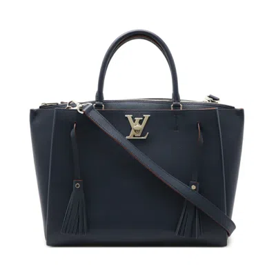 Pre-owned Louis Vuitton Marine Rouge Leather Handbag Shoulder Bag Tote Bag ()