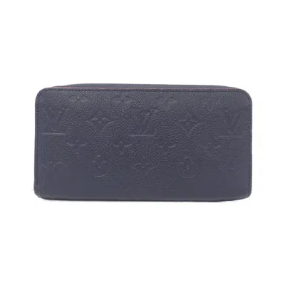 Pre-owned Louis Vuitton Marine Rouge Leather Long Wallet (bi-fold) () In Red