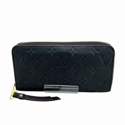 Pre-owned Louis Vuitton Marine Rouge Leather Long Wallet (bi-fold) () In Red