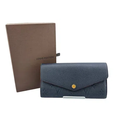 Pre-owned Louis Vuitton Marine Rouge Monogram Empreinte Long Wallet (bi-fold) ()