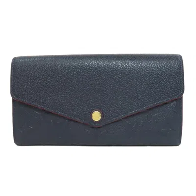 Pre-owned Louis Vuitton Marine Rouge Monogram Empreinte Long Wallet (bi-fold) () In Red