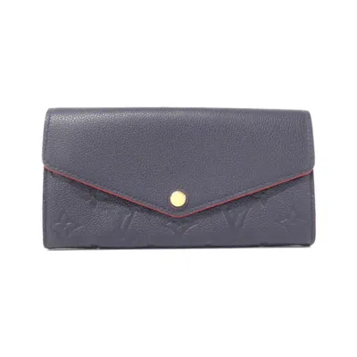 Pre-owned Louis Vuitton Marine Rouge Monogram Empreinte Long Wallet (bi-fold) () In Red