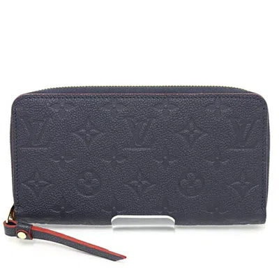 Pre-owned Louis Vuitton Marine Rouge Monogram Empreinte Long Wallet (bi-fold) () In Red