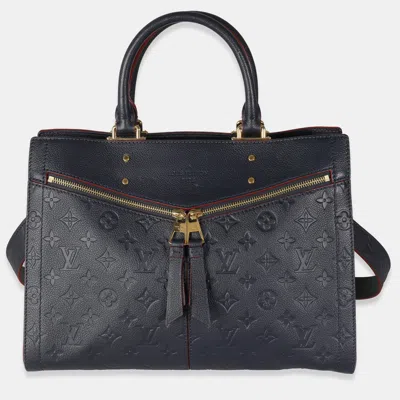 Pre-owned Louis Vuitton Marine Rouge Monogram Empreinte Sully Mm Bag In Black