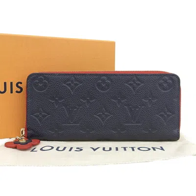 Pre-owned Louis Vuitton Marine Rouge Monogram Navy Monogram Empreinte Coin Purse/coin Case () In Marine Rouge, Monogram, Navy