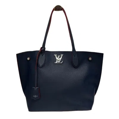 Pre-owned Louis Vuitton Marine Rouge Navy Leather Tote Bag () In Multi