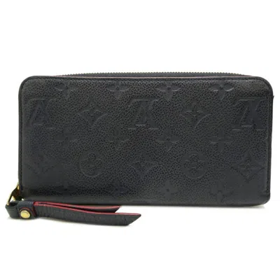 Pre-owned Louis Vuitton Marine Rouge Navy Monogram Empreinte Long Wallet (bi-fold) () In Multi