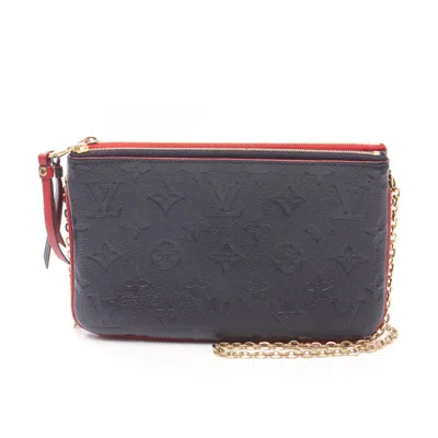 Pre-owned Louis Vuitton Marine Rouge Navy Red Color Monogram Empreinte Pochette Shoulder Bag ()