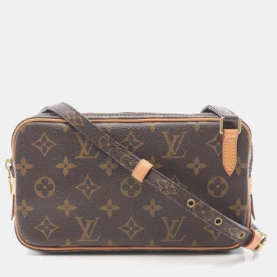 Pre-owned Louis Vuitton Marly Bandouliere Monogram In Brown