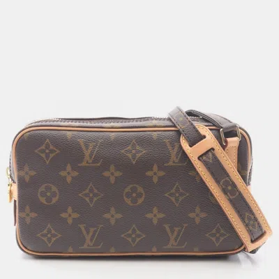Pre-owned Louis Vuitton Marly Bandouliere Shoulder Bag Monogram Canvas In Brown