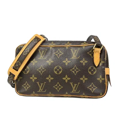 Pre-owned Louis Vuitton Marly Canvas Shoulder Bag () In Brown