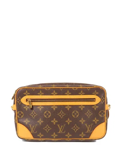 Pre-owned Louis Vuitton Marly Dragonne Clutch Bag In Brown