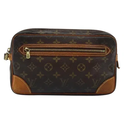 Pre-owned Louis Vuitton Marly Dragonne Clutch Monogram Canvas Brown Canvas Clutche & Pouche Bag ()