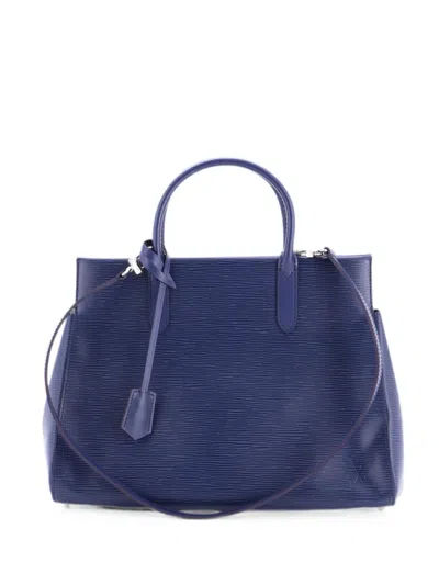 Pre-owned Louis Vuitton Marly Handbag Epi Leather Mm Satchel In Blue