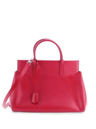 Pre-owned Louis Vuitton Marly Handbag Epi Leather Mm Satchel In Red