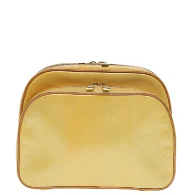Pre-owned Louis Vuitton Marly Yellow Patent Leather Backpack Bag ()