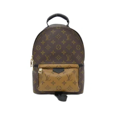 Pre-owned Louis Vuitton Marron Coated Canvas Backpack ()