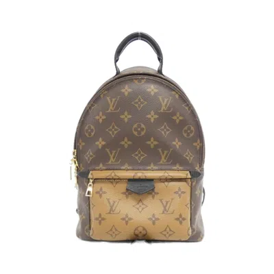 Pre-owned Louis Vuitton Marron Coated Canvas Backpack ()